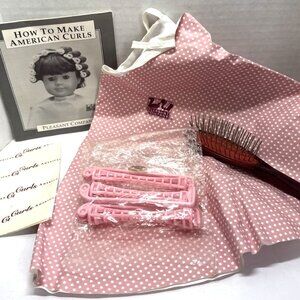 American Girl Pleasant Co Hair Care Curl Curlers Papers Cape Instructions Brush